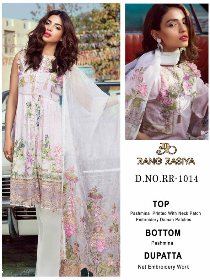 Rang Rasiya 1014 Heavy Festive Wear Designer Embroidery Classics Pashmina Dress Collection